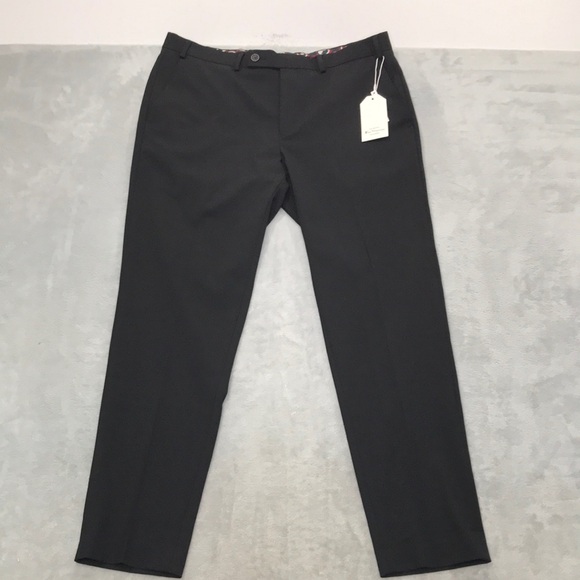Ben Sherman Men's Skinny-Fit Stretch Suit Pants, Black Size 36 New